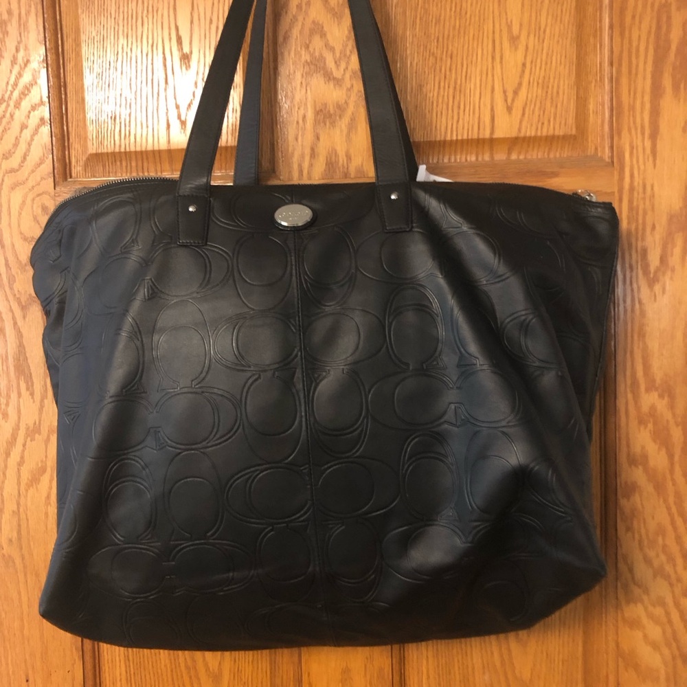 New with Tags Coach Signature Leather Weekender